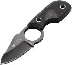 Kizlyar Amigo X Fixed TiNi AUS-8 Stainless Black G10 Handle Neck Knife 0089