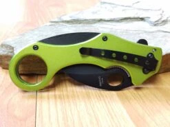 Benchmark Knives Venom Karambit Green Folding Pocket Knife - 043 -Elite Knives Shop 043c