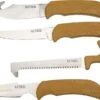 Schrade Old Timer 4pc Fixed Blade Brown Hunting Knife & Saw Kit Set P1085934