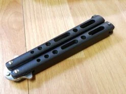 Bear & Son 9" Black Handle Butterfly Folding Knife - Flipping - 117b -Elite Knives Shop 117b