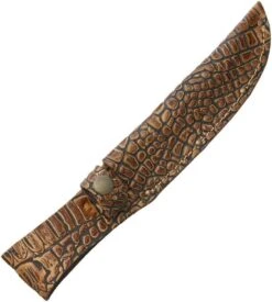 Other 7" Fixed Blade Belt Leather Knife Sheath Alligator Pattern 1189