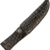 Other 5" Fixed Blade Belt Leather Knife Sheath Crocodile Pattern 1193