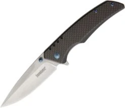 Kershaw Halogen Carbon Fiber Linerlock A/O Blade Over G10 Folding Knife 1336