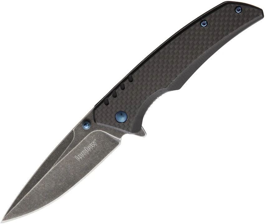 Kershaw Halogen Carbon Fiber Linerlock Black A/O Blade Folding Knife 1336BW 1 Kershaw Halogen Carbon Fiber Linerlock Black A/O Blade Folding Knife 1336BW