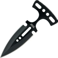United Cutlery Black One Piece Fixed Double Edge Blade Push Dagger 1488B
