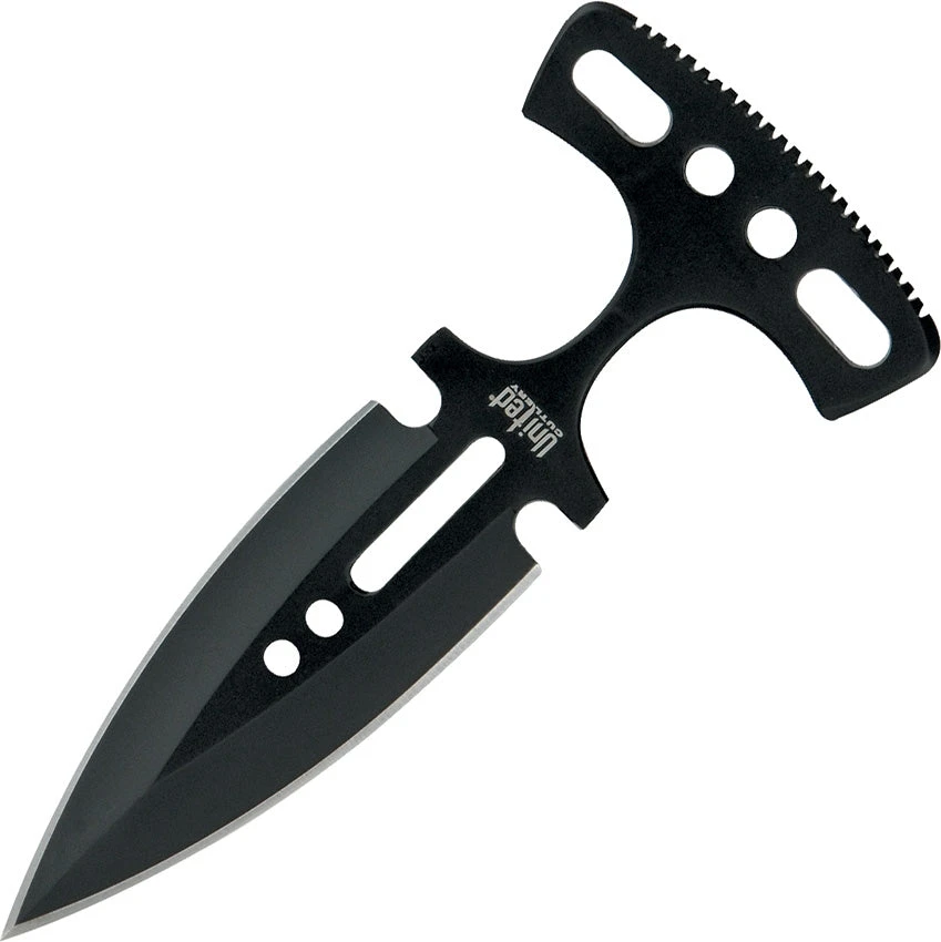 United Cutlery Black One Piece Fixed Double Edge Blade Push Dagger 1488B 1 United Cutlery Black One Piece Fixed Double Edge Blade Push Dagger 1488B