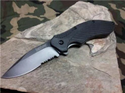 Kershaw Clash Folding Knife A/O Folder Combo Edge Black By: Ken Onion - 1605CKTST -Elite Knives Shop 1605cktst