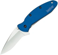 Kershaw Scallion Linerlock A/O Recurve Blade Blue Handle Folding Knife 1620NB -Elite Knives Shop 1620nb