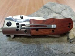 Elk Ridge Spring Assisted Folding Pocket Knife Brown Wood Satin - A165nw -Elite Knives Shop 165b 6611db18 e0fd 48c4 b89d 5248589594eb