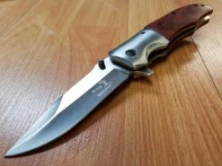 Elk Ridge Spring Assisted Folding Pocket Knife Brown Wood Satin - A165nw -Elite Knives Shop 165c 4e26b5d0 48dd 4b23 81c9 5023c5c451b0