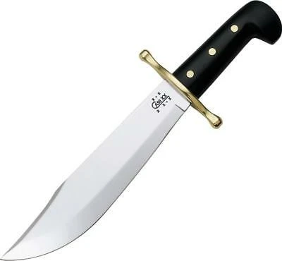 Case Cutlery XX Black Bowie W/ Brass Guard Stainless 9.5" Fixed Blade Knife 286 2 Case Cutlery XX Black Bowie W/ Brass Guard Stainless 9.5" Fixed Blade Knife 286 - Image 2