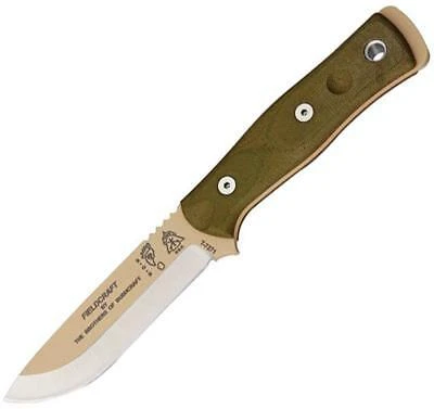 TOPS Fieldcraft BOB Hunter Fixed Coyote Tan Blade Green Handle Knife BROSTAN 2 TOPS Fieldcraft BOB Hunter Fixed Coyote Tan Blade Green Handle Knife BROSTAN - Image 2
