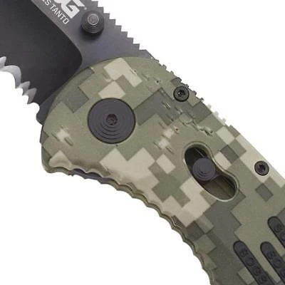 SOG Aegis Assisted Opening Piston Lock Camo Folding Tanto Knife Ae07cp 2 SOG Aegis Assisted Opening Piston Lock Camo Folding Tanto Knife Ae07cp - Image 2