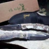 Elk Ridge Camo 2Pc Hunting Knife Set 8" Fixed & Folder 045ca