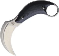 Bastinelli Creations BAK Fixed Stonewashed Blade Black Handle Karambit Knife 213
