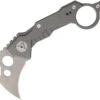 Quartermaster BA Baracus Karambit Folding Pocket Knife Stonewash CPM 154 USA 2Z