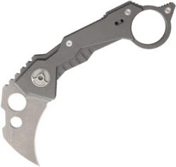 Quartermaster BA Baracus Karambit Folding Pocket Knife Stonewash CPM 154 USA 2Z