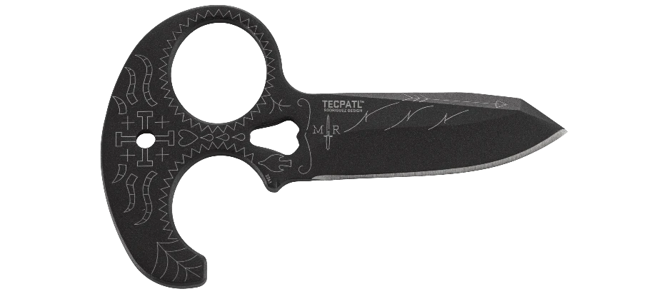 CRKT Tecpatl Sugar Skull Laser Image Fixed Blade Push Dagger Knife 2261 2 CRKT Tecpatl Sugar Skull Laser Image Fixed Blade Push Dagger Knife 2261 - Image 2