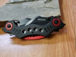 Dual Blade Black And Red Hawkbill Karambit Pocket Knife - 3645bk -Elite Knives Shop 3645b