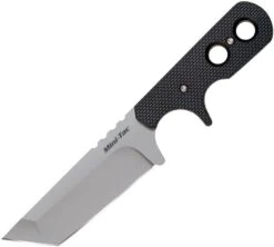 Cold Steel Mini Tac Stainless Tanto Stainless Black Griv-Ex Fixed Neck Knife 49HTF