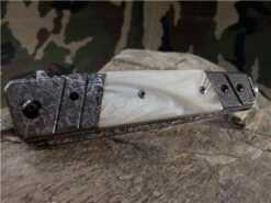 Tac Force Tactical Folding Spring Assisted Damascus Pocket Knife Mop Pearl - 704wp -Elite Knives Shop 704wp3