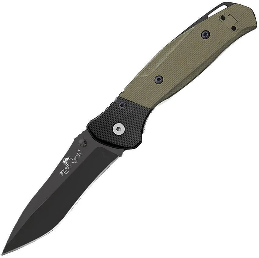 Bear Ops Bear Swipe Linerlock A/O Green G10 Black 14C28N Stainless Knife A400B4B 1 Bear Ops Bear Swipe Linerlock A/O Green G10 Black 14C28N Stainless Knife A400B4B
