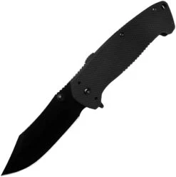 ABKT TAC Night Tracer Linerlock A/O Black G10 Folding Stainless Pocket Knife 060