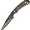 Alabama Damascus Steel Full Tang Black 6.5" Fixed Blade Knife Blank S056