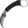 Bastinelli Creations PiKa Karambit Stonewash Cord Wrapped Fixed Blade Knife 202W