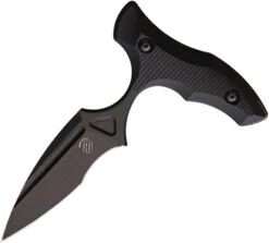 Bastinelli Creations MANAIA Push Dagger Black Fixed Blade Knife 219