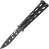 Bear & Son Butterfly Black Powder Coat Balisong Knife 115btr