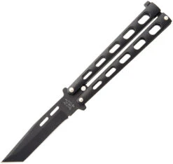 Bear & Son Butterfly Black Powder Balisong Knife 115tanb
