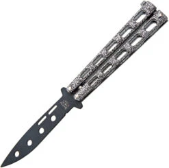 Bear & Son Butterfly Silver Powder Coat Balisong Knife 115tr