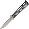 Bear & Son Balisong Butterfly Silver Vein Stonewashed Folding Knife 117ssw