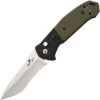 Bear & Son Automatic Bold Action V Knife Button Lock Black & Green G10 14C28N Sandvik Blade AC500B4P