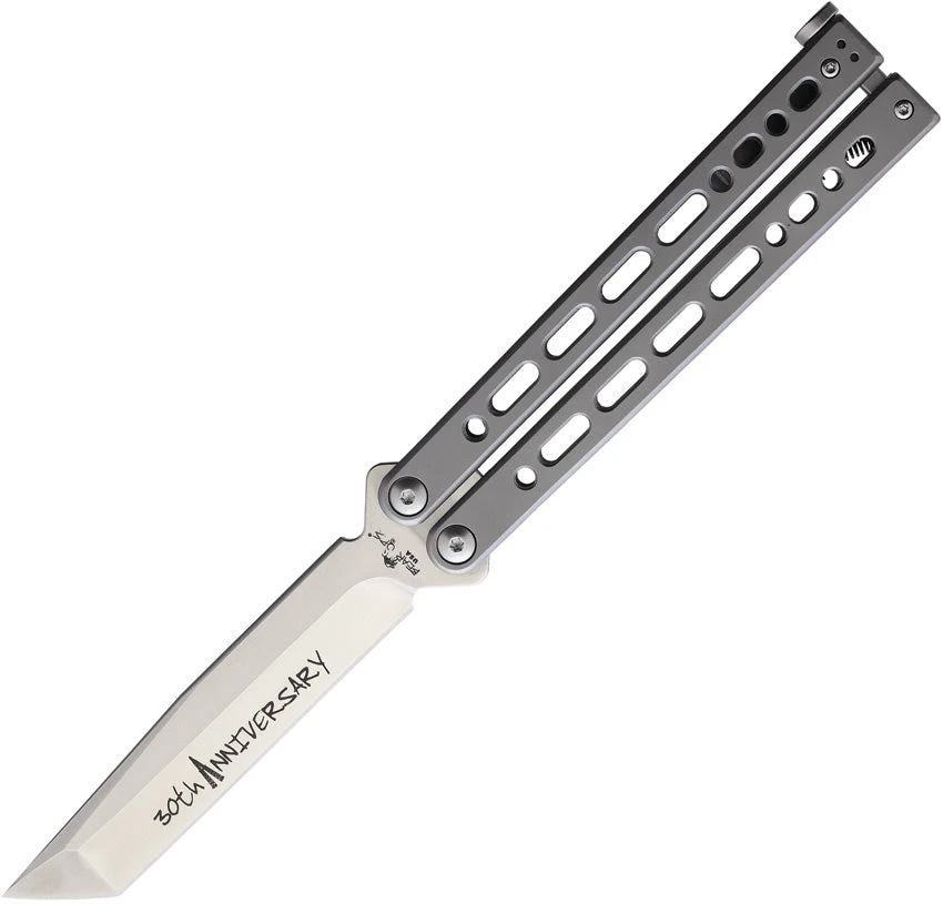 Bear Ops Bear Song VIII Balisong Gray Stainless S35VN Tanto Butterfly Knife ANNB810 1 Bear Ops Bear Song VIII Balisong Gray Stainless S35VN Tanto Butterfly Knife ANNB810