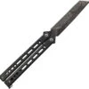 Bear Ops Bear Song VIII Balisong Black Galaxy Damascus Tanto Butterfly Knife B810GXLD