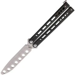 Bear Ops Bear Song VIII Balisong Black Galaxy Trainer Blunt Tip Butterfly Knife B821GSX