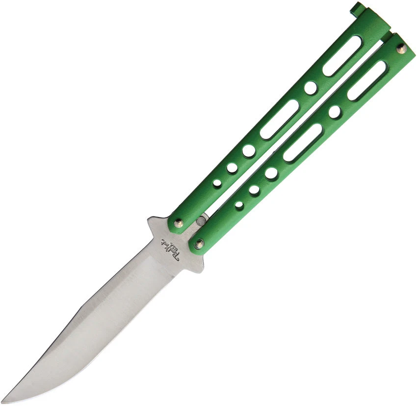Benchmark 9.13" Balisong Green Handle Knife (Butterfly) 010 1 Benchmark 9.13" Balisong Green Handle Knife (Butterfly) 010