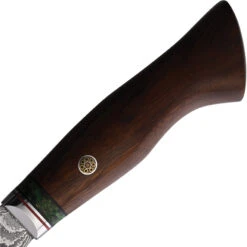 Benchmark Chefs Rose Brown Rosewood Damascus Kitchen Knife 124 -Elite Knives Shop BMK124 add 02