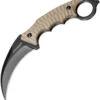 Boker Magnum Tan Spike Karambit Fixed Blade Finger Ring Full Tang Knife - M02SC028
