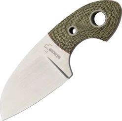 Boker Plus Vox Knives Gnome Green Canvas Micarta Fixed Blade Neck Knife P02BO270