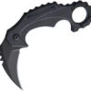 Brous Blades Enforcer Imported Linerlock Blackout Karambit Folding Knife M001b