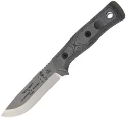 TOPS BOB Hunter Tumble Finish Fixed Blade Gray Canvas Handle Knife BROSTBF02 -Elite Knives Shop BROSTBF02