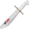 Case Cutlery XX White Synthetic Handle USA Bowie Knife + Leather Sheath 12398