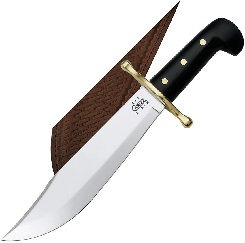 Case Cutlery XX Black Bowie W/ Brass Guard Stainless 9.5" Fixed Blade Knife 286 1 Case Cutlery XX Black Bowie W/ Brass Guard Stainless 9.5" Fixed Blade Knife 286