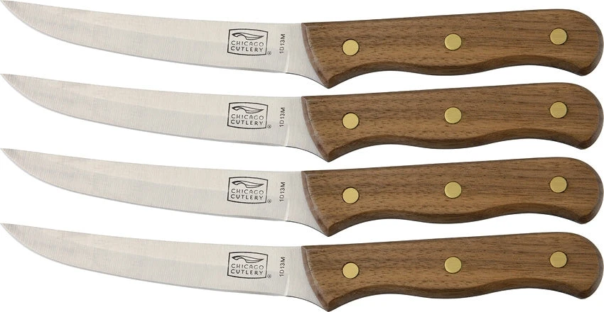 Chicago Cutlery 4pc Kitchen Tradition Walnut Stainless Steak Knife Set 144 1 Chicago Cutlery 4pc Kitchen Tradition Walnut Stainless Steak Knife Set 144