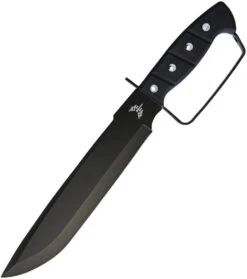 Combat Ready Guard Black Stainless Fixed Blade Bowie Knife W/ Sheath 113