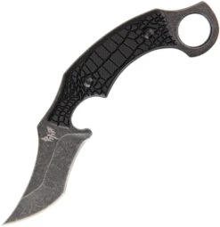 Combat Ready Black G10 Karambit Stonewash Fixed Blade Neck Knife 340
