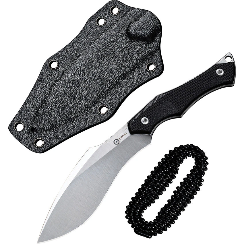 Civivi Vaquita II Black G10 Nitro-V Mini Kukri Fixed Blade Neck Knife 047C1 2 Civivi Vaquita II Black G10 Nitro-V Mini Kukri Fixed Blade Neck Knife 047C1 - Image 2